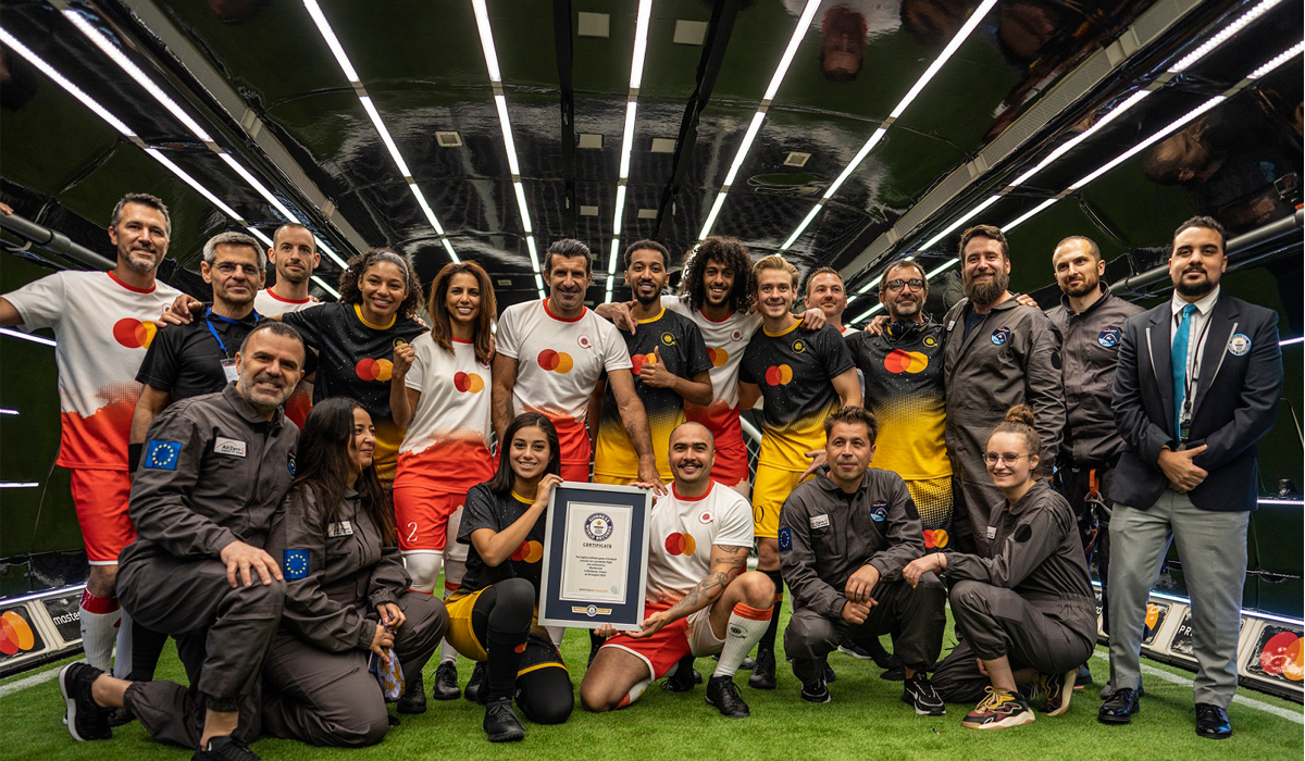 Highest Altitude Game of Football on a Parabolic Flight